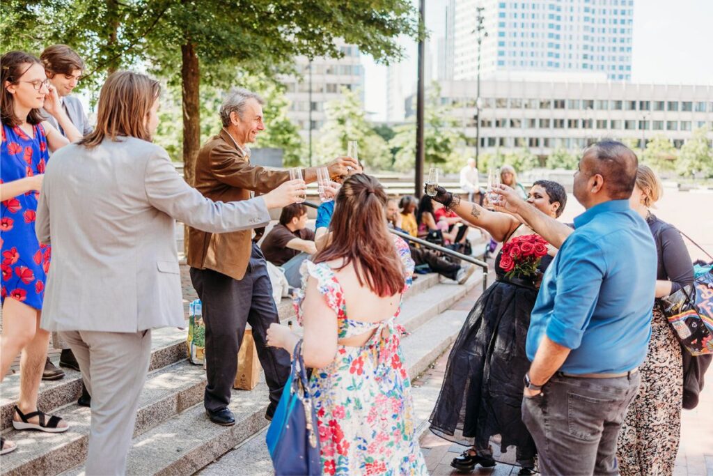 Boston city hall elopement after celebration